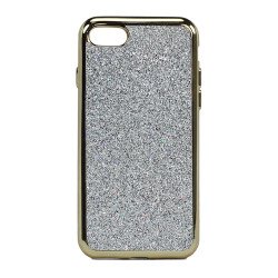 iPhone 7 Glitter Sparkly Golden Chrome Case (Silver)
